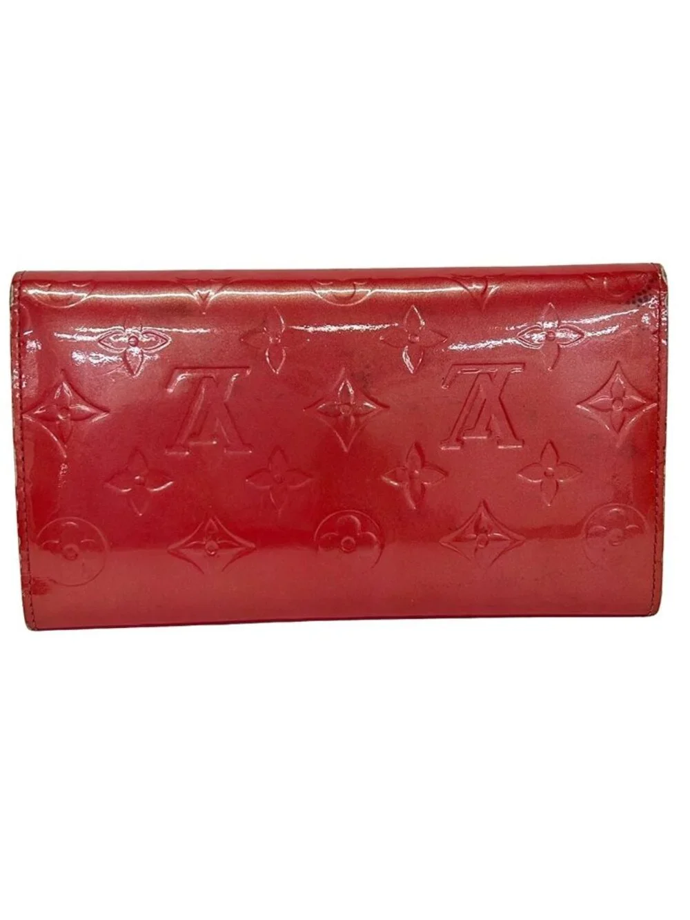 Louis Vuitton Wallet Monogram Vernis Porto Tresor International Flamboise